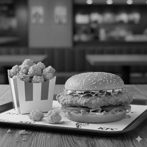 Chicken Popcorn Burger + French Fries + Cold Beverage [250 Ml]