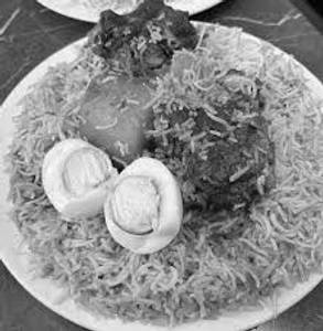 Mutton egg biryani