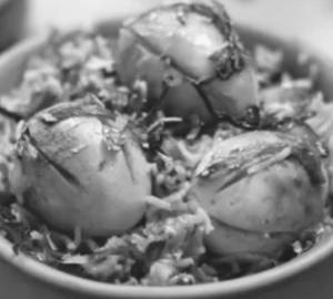 Egg Handi Dum Biryani + Raita + Onion