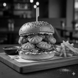 Chicken Momos Burger
