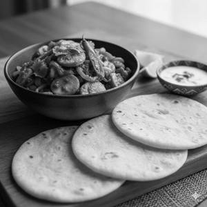 Chilli Mushroom and 3 Roti