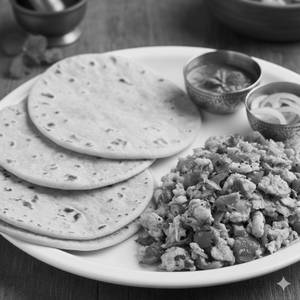 2 pcs Paratha with Egg Bhurji