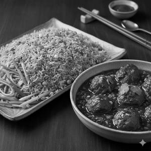 Veg fried rice &veg Manchurian gravy