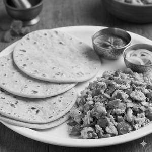 3 pcs Roti with Egg Bhurji