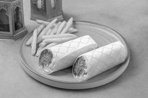 Veg Wrap + Classic Fries