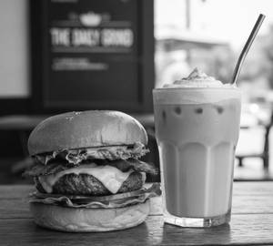 Classic Burger + Cold Coffee