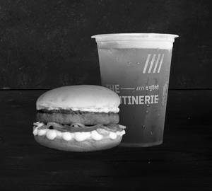 Classic Indian Burger _ Lemon Ice Tea