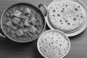 Khadai Paneer + Roti Butter 2+ Jeera Rice