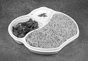 Biryani Rice, Pepper Chicken Dry Boneless And Raitha