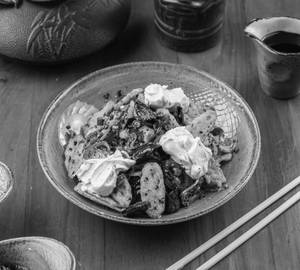 Lotus Stem Nachos With Sour Cream
