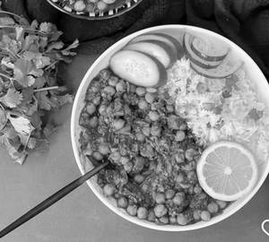 Basmati Rice With Chole & 1 Nos. Roasted Paped