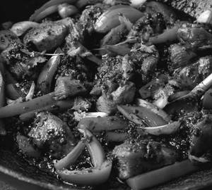Wok tossed black pepper  fish
