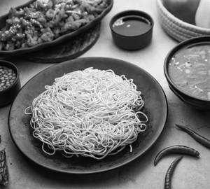 Veg Pan Fried Noodles   [Serves 2]
