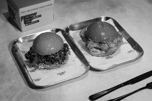 Classic Fried Chicken Burger + Korean Fried Chicken Burger