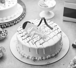 Ivory Feather Chocolate Cake