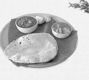Phulka with 2 Curry