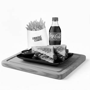 Veg Club Sandwich + Salted Fries + Soft Drink Coke