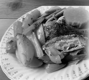 Pot Roast Chicken With Demi Glace Sauce