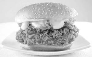 Crispy chicken burger