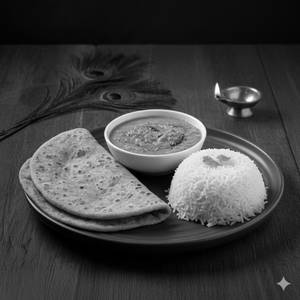 1 Plain Paratha + Dal Fry + Rice