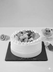 Eggless Fresh Fruit Cake [500g]