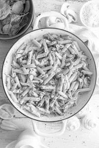 Creamy Mushroom pasta penne white
