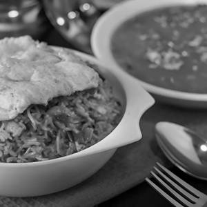 Chicken Triple Rice With Gravy