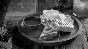 Grilled Cottage Cheese And Mushrooms-wrap