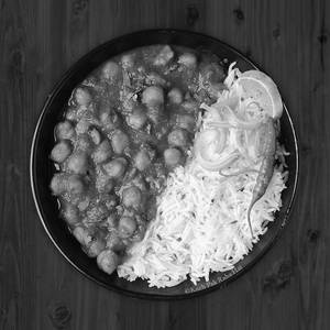 Chole Rice with Curd