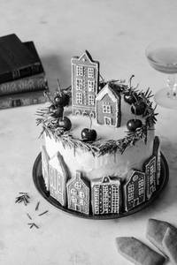 Chocolate cake with Christmas Theme