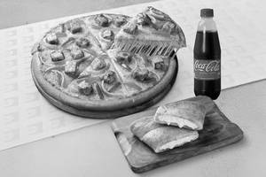 Tandoori Paneer Tikka Pizza + Cheesy Garlic Bread + Fountain Coke (250ml)