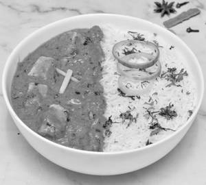 Jeera rice + paneer butter masala + misti