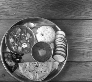 Premium home made paneer veg thali
