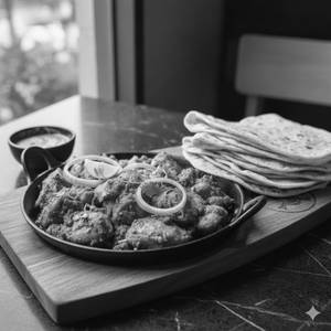 One Piece Tawa Chicken And Rumali Roti