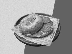 Chicken Pepperoni & Cream Cheese Bagel