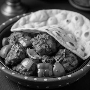 One Piece Special Kadai Chicken And Rumali Roti