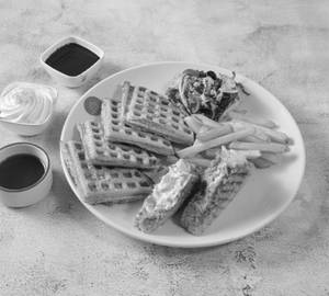Belgium Waffle Sandwich Brunch
