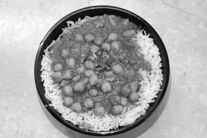 Jain Chole Rice Bowl