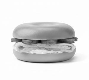 Plain Bagel - Cream Cheese Chicken Sausage , Egg & Chicken Bacon