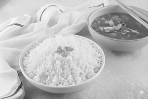 Steam Rice With Veg Choice Of Sauce