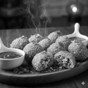 Veg Kurkure Momos (8 Pieces)