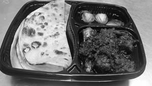 Butter naan & mutton kasha combo