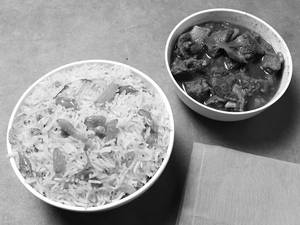 Fried Rice With Chicken Kosha [2 Pieces]