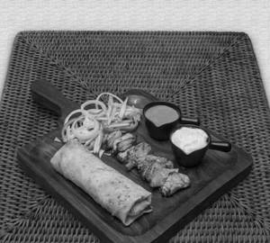 Charcoal chicken shawarma