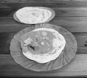 3 porotta +  sambar
