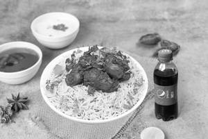 Chicken Fry Bit Biryani (750 ml,Box) with Pepsi Soft Beverage (250ml)
