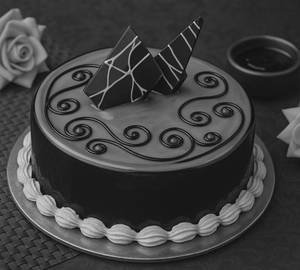 Eggless Choco Caramel Cake
