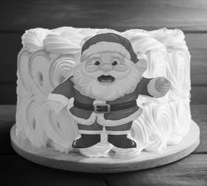 Christmas Santa Special Fresh Cream Pineapple Cake [500 G]