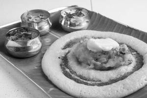 Open Butter Masala Dosa