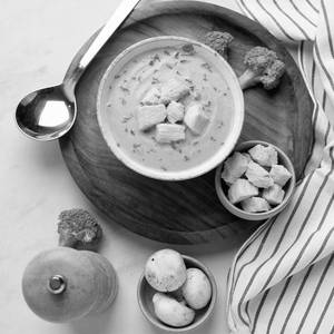 Chicken Confit Garlic Mushroom Soup
